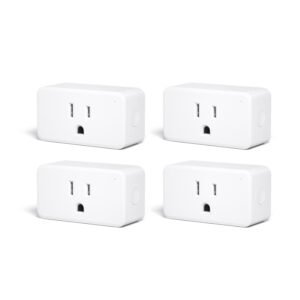 THIRDREALITY ZigBee Smart Plug 4 Pack with Real-time Energy Monitoring,15A Outlet, Zigbee Repeater,ETL Certified,ZigBee Hub Required,Work with Home Assistant,Compatible Echo Devices and SmartThings