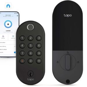 Tapo Smart Wi-Fi Deadbolt Door Lock - Fingerprint Recognition, Keyless Tactile Buttons & in-App Monitoring, Auto-Lock, IP54, BHMA Certified, Compatible with Standard Door Sizes, Tapo DL105
