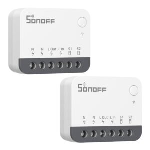 SONOFF ZigBee Smart Light Switch, SONOFF Zigbee Hub Required, Interruptor Inteligente Voice Control with Alexa & Google Home, Neutral Line Required Smart Home Device, Zigbee Switch ZBMINIR2 2-Pack