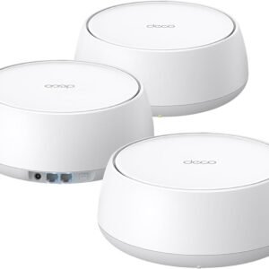 TP-Link Deco BE25 Dual-Band BE5000 WiFi 7 Mesh Wi-Fi System | 4-Stream 5 Gbps, 240 Mhz | Covers up to 6,600 Sq.Ft | 2X 2.5G Ports Wired Backhaul | VPN,MLO, AI-Roaming, HomeShield, 3-Pack