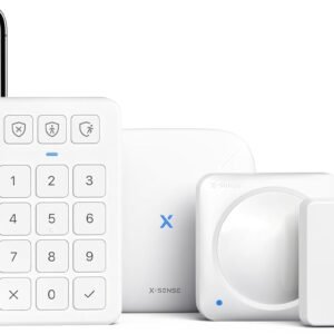 X-Sense Smart Home Security System, Wireless Security System 5-Piece Set, Supports Mobile App Alerts, Compatible with Alexa, Includes 1 Base Station, 2 Door Sensors, 1 Motion Sensor, 1 Keypad, AS05