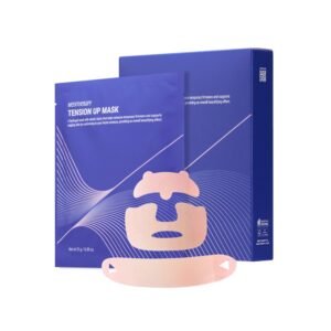 MEDITHERAPY Tension Up Mask 5EA - Korean Collagen Face V Line Lifting Mask - Hydrating Firming & Skin Tightening for Sharp & Sculpted Contour Double Chin Reducer - Matrixyl & Peptide Gel Facial Mask