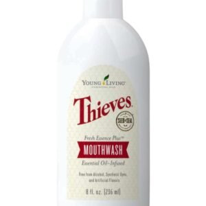 Young Living Thieves Fresh Essence Mouthwash | Alcohol-Free 8 fl oz Mouthwash Infused with Essential Oils | Gentle, Refreshing Oral Care for Long-Lasting Fresh Breath & Healthy-Looking Smile