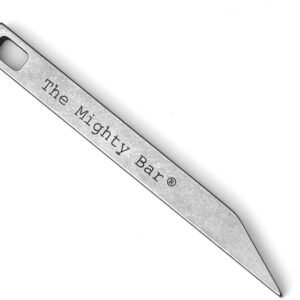 The Mighty Bar - Heavy Duty Keychain Prybar EDC Pry Bar for Every Day Carry Small Stainless Steel Key Chain Multitool Prybar for Keys - Made by Gear Spool