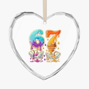 Funny Six Seven 6 7 Viral Gen Alpha Slang Christmas Ornament 2025 Keepsake for Women, Men and Friends Christmas Tree Ornaments Hanging Decorations