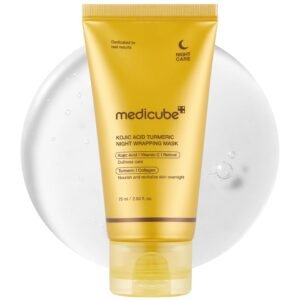 medicube Kojic Acid Turmeric Overnight Wrapping Peel Off Mask – Brightens & Defends Against Skin Stress for a Clear, Glowing Complexion, Korean Skincare, 2.53 fl. oz.