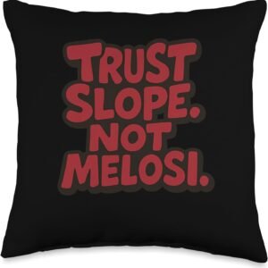Trust Slope Not Melosi Golf Invitational Humor, Golfing Joke Throw Pillow