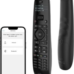 SofaBaton U2 Universal Remote with Backlit Button, All in One Universal Remote Control with App Control, Custom Macros, Compatible with Smart TVs,Sound Bar and DVD/Blu-ray Players, and More