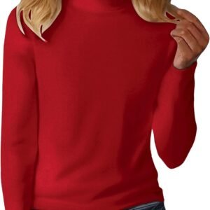 Mock Neck Sweatshirt Thermal Turtleneck Pullover Long Sleeve Gym Tops Warm Cozy Wool Cashmere Clothes 2025
