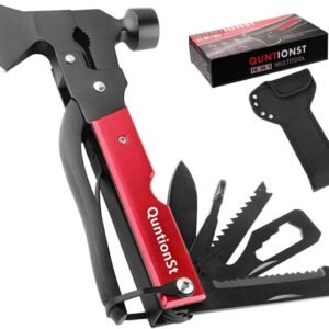 Camping Gear Multitool, Stocking Stuffers for Men, Christmas Mens Gifts for Dad Husband Boyfriend, 16 in 1 Camping Accessories Multitool Hatchet, Camping Tool with Axe,Hammer,Plier,Knife,Bottle Opener