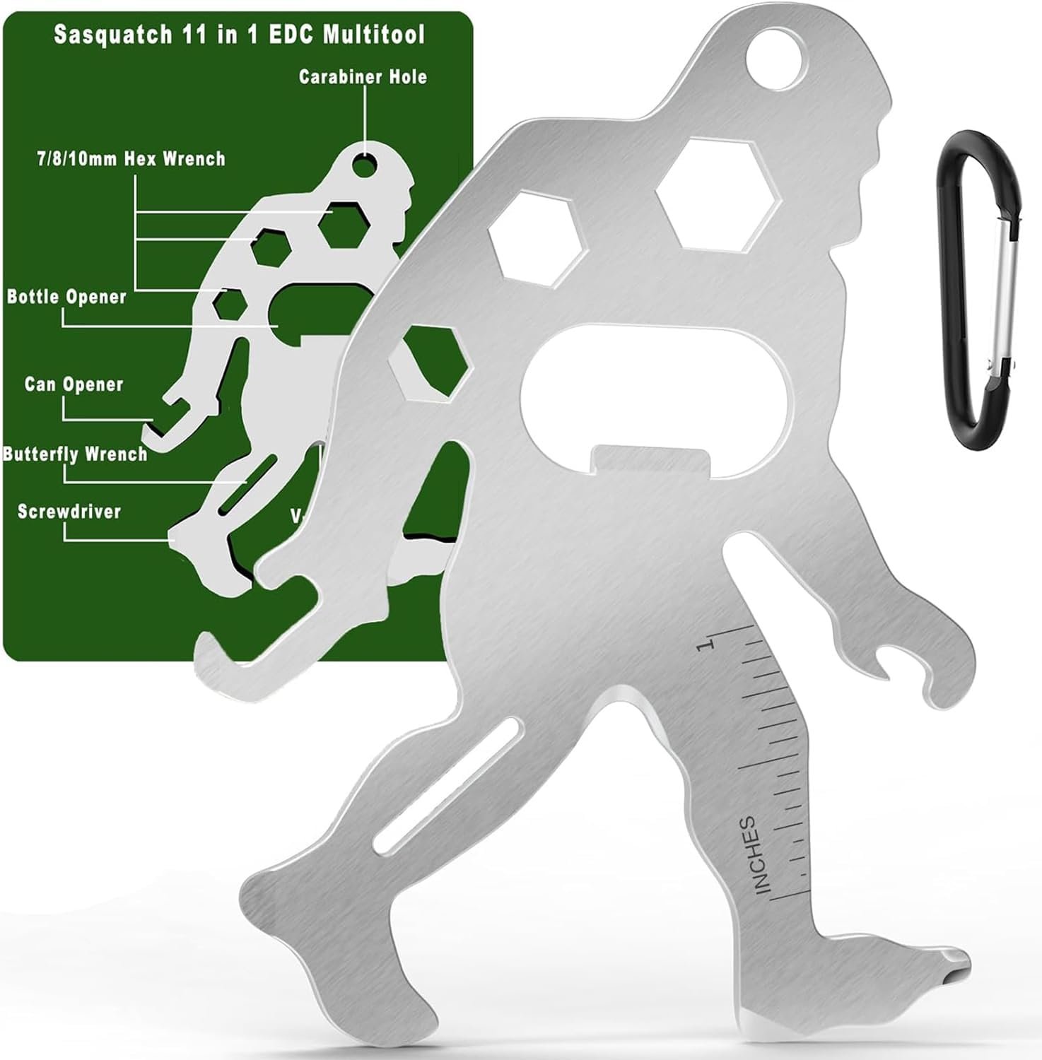 Big Sasquatch Foot Mens Gifts - Fun Men Birthday Gift Small EDC Multitools Gadget, Unique Christmas Stocking Stuffer White Elephant Anniversary Fathers Valentines Day Secret Santa Present Idea for Him