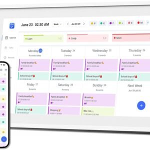 10.1" Digital Calendar, Meal Planner, Duty Chart, to Do List,HD Smart Touch Screen Home Interactive Smart Electron Calender - Built-in Digital Photo Frame Function (white, 10.1)