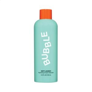 Bubble Skincare Soft Launch Cream Cleanser - Hydrating Facial Cleanser for Dry Skin - Foaming Face Wash Enriched with Avocado Oil to Soothe + Nourish Without Stripping Essential Moisture (4.2 fl oz)