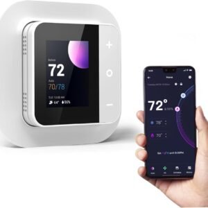vine Smart Thermostat for House, WiFi Thermostats for Home Compatible with Alexa and Google Assistant, 7day x 8period Programmable, Energy Star Certified, C-Wire Required