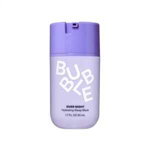 Bubble Skincare Over Night Hydrating Sleep Mask - Gentle Exfoliating Overnight Face Mask for Skin Barrier Repair - Formulated with Mandelic Acid & Sodium PCA to Hydrate, Brighten & Soothe Skin (50ml)