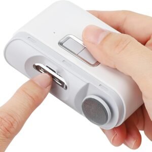 Automatic Nail Clipper with Nail File, Electric Baby Nail Clippers with Light, Rechargeable Nail Clippers with Catcher, Electric Nail File for Baby, Kids, Seniors, Caregivers