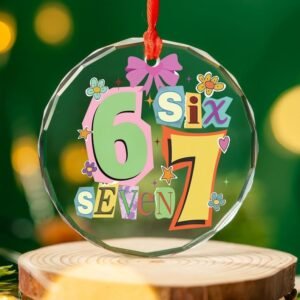 Viral 67 Ornament, Six Seven Ornament, Funny Gift for Teen, Grandkid Gift, Gen Alpha Humor, 67 Meme