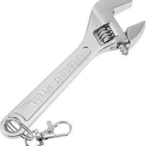 6 inch Mini Wrench Keychain, Stainless Steel Wrench Key Chain, Adjustable Keyring Spanner Keychain, Small Key Ring Tools for Men Women (Silver)