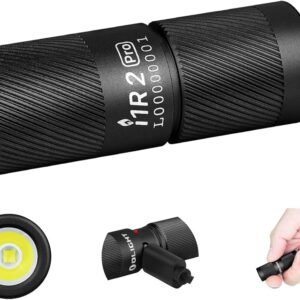 OLIGHT I1R 2 Pro Eos 180 Lumens EDC Rechargeable Keychain Flashlight, Powered by Built-in Rechargeable Battery with Type-C USB Cable, Slim Mini Handheld Light for Everyday Carry (Black)