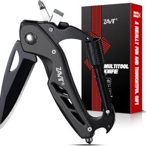 Gifts for Men, Multitool Carabiner with Pocket Knife Men Valentines Day, Mens Stocking Stuffers for Christmas, Stocking Stuffers for Dad Gifts from Daughter Son, Birthday Tools Gadgets for Him Husband