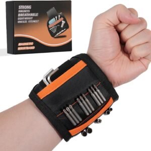 Magnetic Wristband for Tools Gifts, Tools Belt with 15 Powerful Magnets for Holding Screws Nail, Cool Gadgets Gifts for Men, Dad, Husband, Birthday and Christmas, Perfect Stocking Stuffers