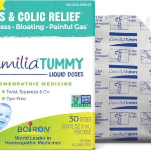 Boiron Camilia Tummy for Colic, Painful Gas, Bloating, & Fussiness- Sterile and Non-Drowsy Liquid Doses - 30 Count