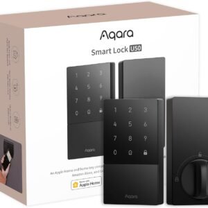 Aqara Smart Lock U50, Keyless Entry Door Lock with Apple Home Key, Bluetooth Deadbolt Lock, App Remote Control, Supports Apple HomeKit, Matter, Google Home, Alexa, IFTTT, Black