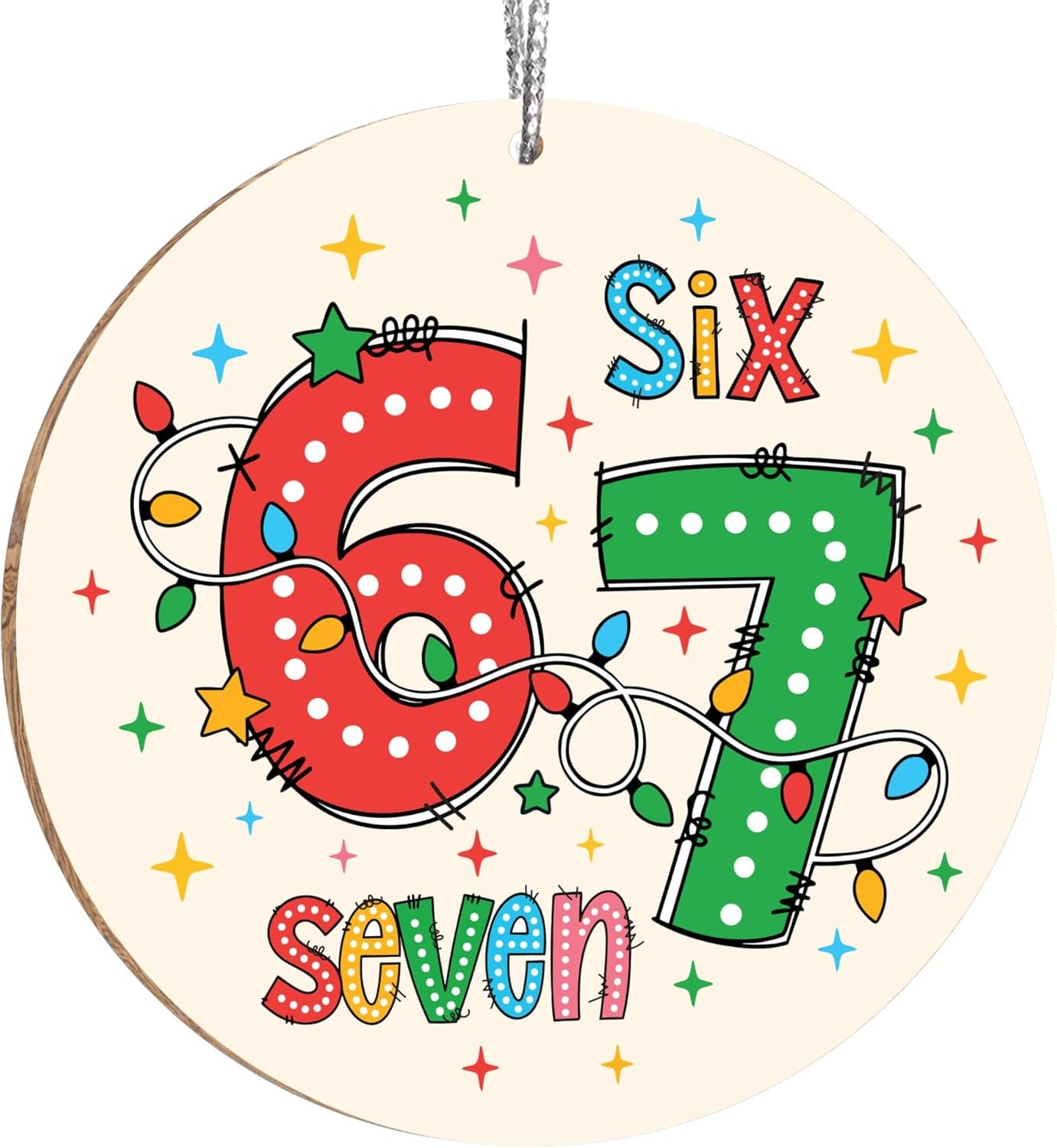 67 Christmas Ornament, 67 Ornaments for Xmas Tree, Funny Christmas Ornaments 2025, 6 7 Meme Ornament for Teens, Six Seven Gifts, Gag Gifts for Teens, Teen Girls Trendy Stuff