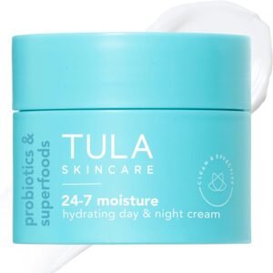 TULA Skin Care 24-7 Hydrating Day & Night Cream - Nourishing Moisturizer for Face, Maintain Skin Balance & Improve Skin Smoothness, Contains Watermelon & Apple Extract