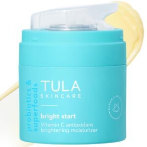 TULA Skin Care Bright Start Vitamin C Antioxidant Brightening Moisturizer - Lightweight Gel Cream, Brightens, Hydrates & provides Antioxidant Protection, 1.7 oz.