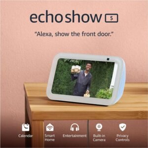 Amazon Echo Show 5 (newest model), Smart display with Alexa+ Early Access, 2x the bass and clearer sound, Cloud Blue