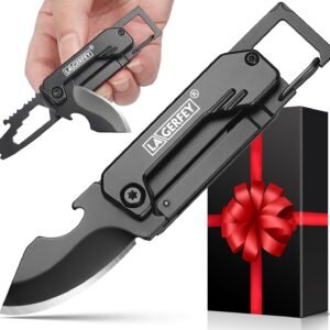 Stocking Stuffers for Men - Pocket Knife Gifts for Men, Keychain Multitool - Christmas Bulk Mens Gifts, Box cutter, Small Folding Knives for Everyday Carry - Edc Gadgets for Camping, Hiking, Fishing