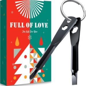 Christmas Gifts Stocking Stuffers for Men, KUSONKEY Keychain Screwdriver Tool Gifts for Men, 4-in-1 Screwdriver Bit with Phillips,Slotted and Hex Wrench Cool Gadgets for Him,Husband,Boyfriend,Dad