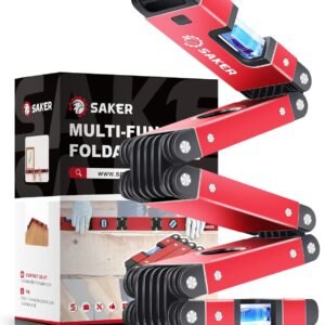 Saker Multi-function Foldable Level, 28-Inch Leveler Tool,Gifts for Men,Multi-Angle Measurement Woodworking Tools,Precise Leveling In Any Position,Folding Level Tool To Save Your Precious Time