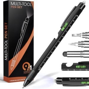 Gifts for Men, Christmas Stocking Stuffers for Men Dad Husband Adults, 9 in 1 Multitool Pen, Cool Tools Gadgets Birthday Present, Fathers Day Dad Gifts from Daughter Son