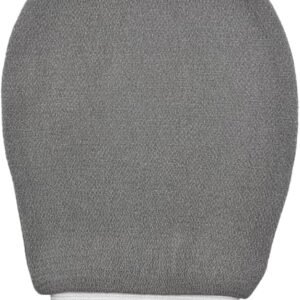 Kessa Natural Exfoliating Mitt (Single Pack) – Body Scrub Glove for Bath, Shower & Hammam Spa – Deep Exfoliation Scrubber, Dead Skin Remover, Improves Circulation, Grey