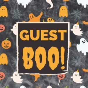 Guest Boo!: Wicked Fun Guest Book (108 pages). Guests and Visitors Leave Messages, Memories, Doodles or Well Wishes. Great Keepsake for Your Parties. Long Sized 8.25x6. Halloween Cover