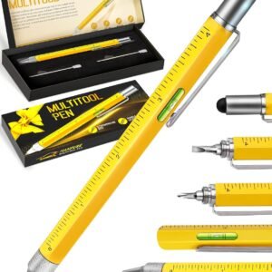 Stocking Stuffers for Men, Gifts for Him, Multitool Pen Christmas Birthday Present, Ideas for Guys Husband Who Have Everything, Tools Cool Gadgets Birthday, White Elephant for Adults Women Dad Grandpa