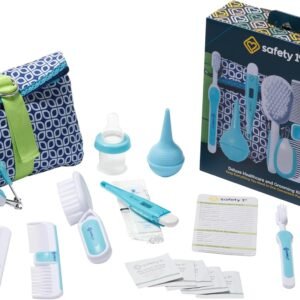 Safety 1st Deluxe Baby Healthcare and Grooming Kit, Arctic Blue, Newborn Baby Essentials, One Size, 25 Pieces