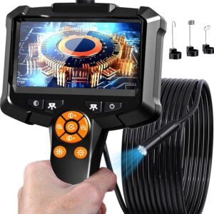 Endoscope Camera with Light, 1080P HD Borescope with 8 Adjustable Lights, 4.3" Endoscope with 16.4ft Semi-Rigid Snake Camera, IP67 Waterproof Borescopese for Sewer, Cool Gadgets & Tools for Men
