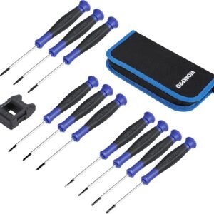 WORKPRO 10-Piece Precision Screwdriver Set with Pouch, Magnetic Small Screwdrivers with Phillips, Slotted, Torx Star, Mini Screwdriver Repair Tool Kit for Eyeglass, Watch, Computer, Laptop, Phone