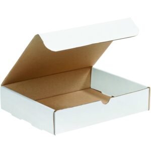 Boxes Fast BFML1082 Corrugated Cardboard Literature Mailers, 10 1/4 x 8 1/4 x 2 Inches, Tuck Top One-Piece, Die-Cut Shipping Boxes, Medium White Mailing Boxes (Pack of 50)