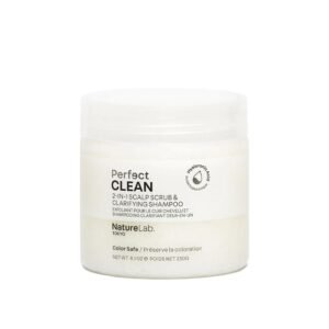 NatureLab.TOKYO Perfect Clean Scalp Scrub & Clarifying Shampoo - Exfoliating Sugar Crystals, Probiotic Sake Water, Hyaluronic Acid - 2-in-1 Deep Scalp Cleanser for Shine & Hydration, 8.1 oz, Original