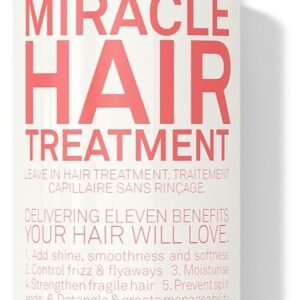 ELEVEN AUSTRALIA Miracle Leave In Hair Treatment - Curly & Straight Hair Care Products for Women & Men, Heat Protection & Detangler, Frizz Control, Repairs Dryness, Moisturizing- 4.2 fl oz