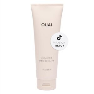 OUAI Curl Cream - Curl Defining Cream with Chia & Linseed Oil - Enhances Definition, Hydration & Shine - Tames Frizz & Protects from Humidity - Silicone-Free Curly Hair Products for Women (8 oz)