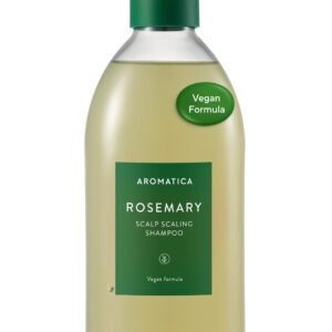 AROMATICA Rosemary Scalp Scaling Shampoo - Korean Hair Care with Thinning Hair Loss Natural Rosemary Essential Oil for Women - Vegan Hair Growth - Free from Sulfate, Silicone, and Paraben (13.53 oz)