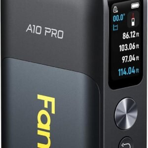 Fanttik A10 Pro 2-in-1 Digital Laser Tape Measure with HD IPS Color Display, 165Ft Rechargeable Laser Measurement Tool & 9.8Ft Measuring Tape, 6 Units Selectable, for Distance/Area/Volume