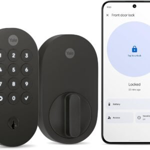 Yale Matte Black Keyed Deadbolt Smart Lock with Google Matter, YRD510-MT1-BLK
