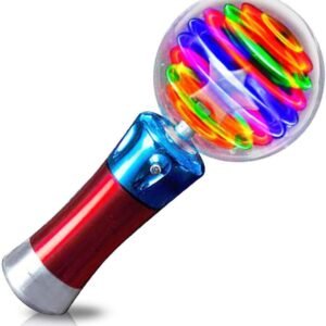 ArtCreativity Spinning Light Up Toy Wand – Magic Ball with LED Lights, Sensory Spinner for Kids, Party Favors & Classroom Prizes, Autism-Friendly Gift