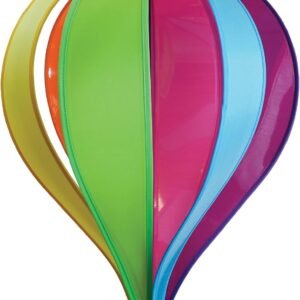 In the Breeze 0972 — Fiesta 6-Panel Fabric Hot Air Balloon — Colorful, Vibrant Hanging Outdoor Wind Spinner